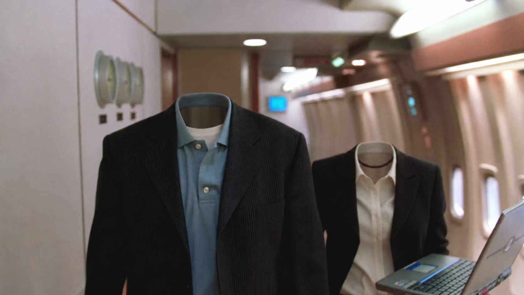 Show 3: a movie or TV scene with its characters removed