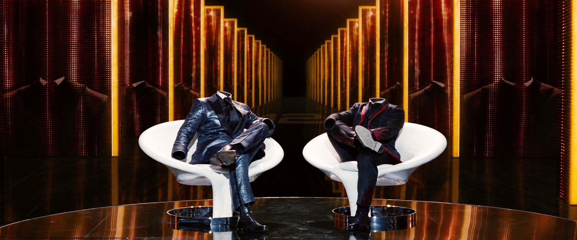 Show 3: a movie or TV scene with its characters removed