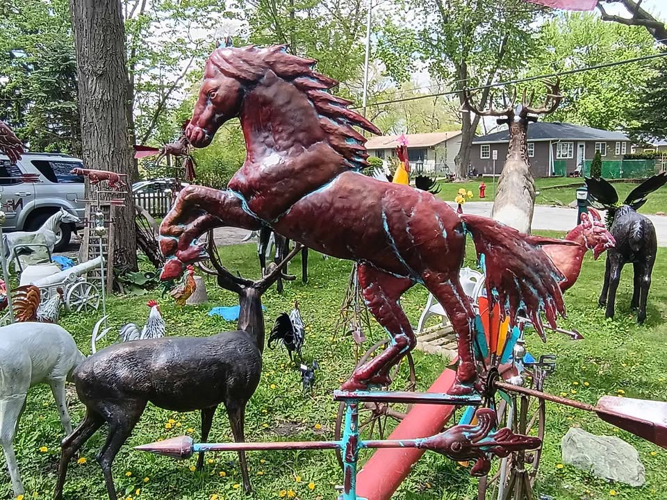 Rearing-horse weather vane