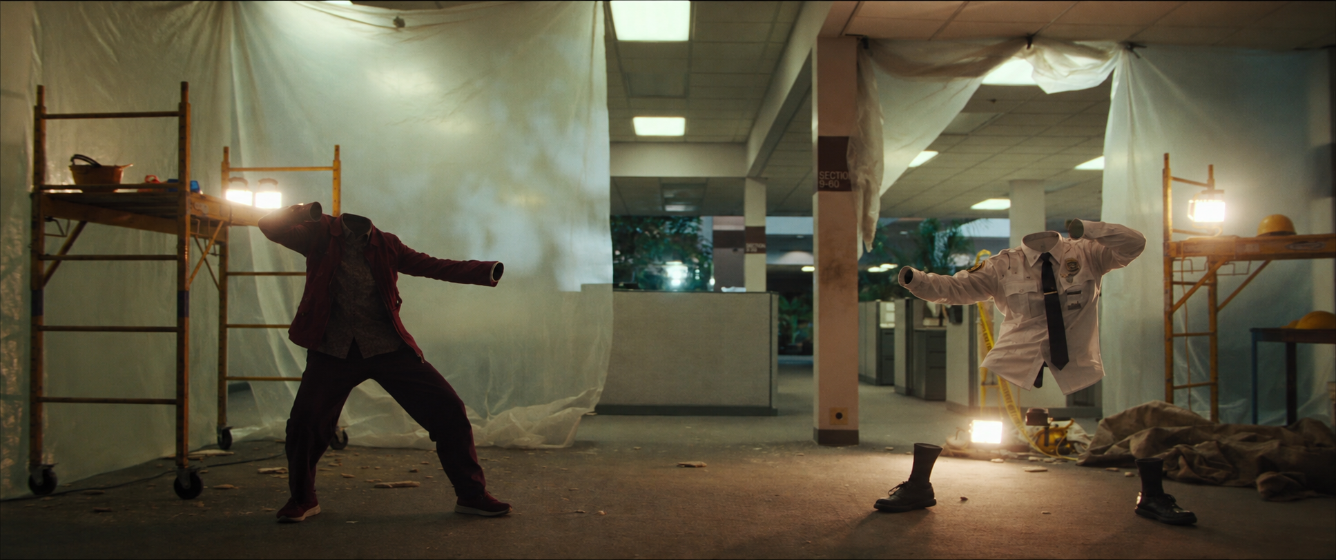 Show 5: a movie or TV scene with its characters removed